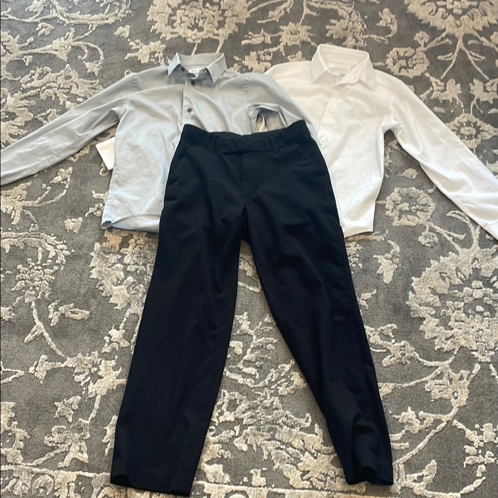 Set of Calvin Klein Boys Button Down Shirts and Dress Pants